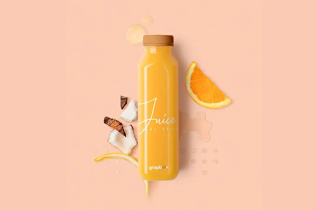 Juice Bottle Scene Mockup – Mockup download asset