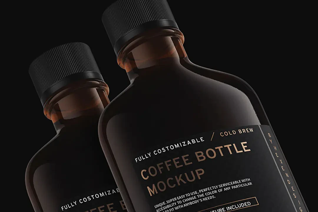 Coffee Bottle Mockup Sample – Mockup download asset