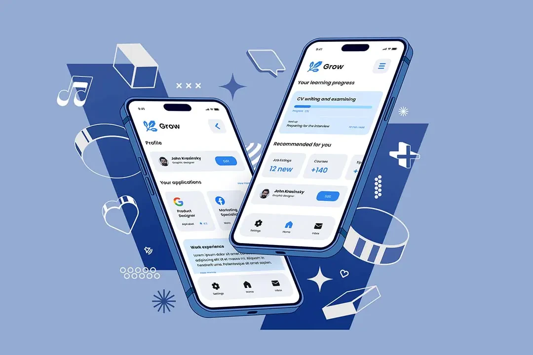 Stylized iPhone 14 Pro Mockups Sample Free PSD – Mockup download asset